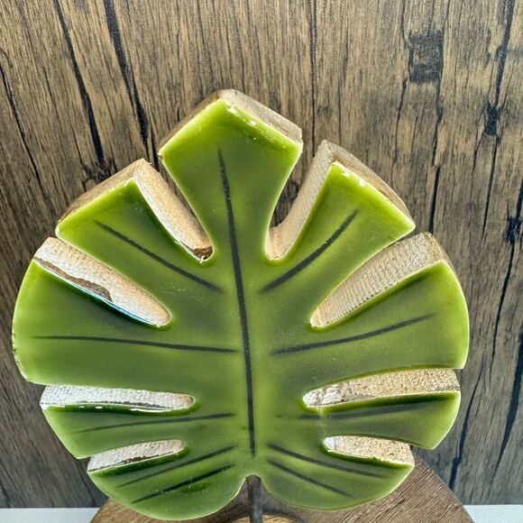 Home Decor Mango Wood Monstera Plant Sitter NEW FAST SHIP - Picture 2 of 5